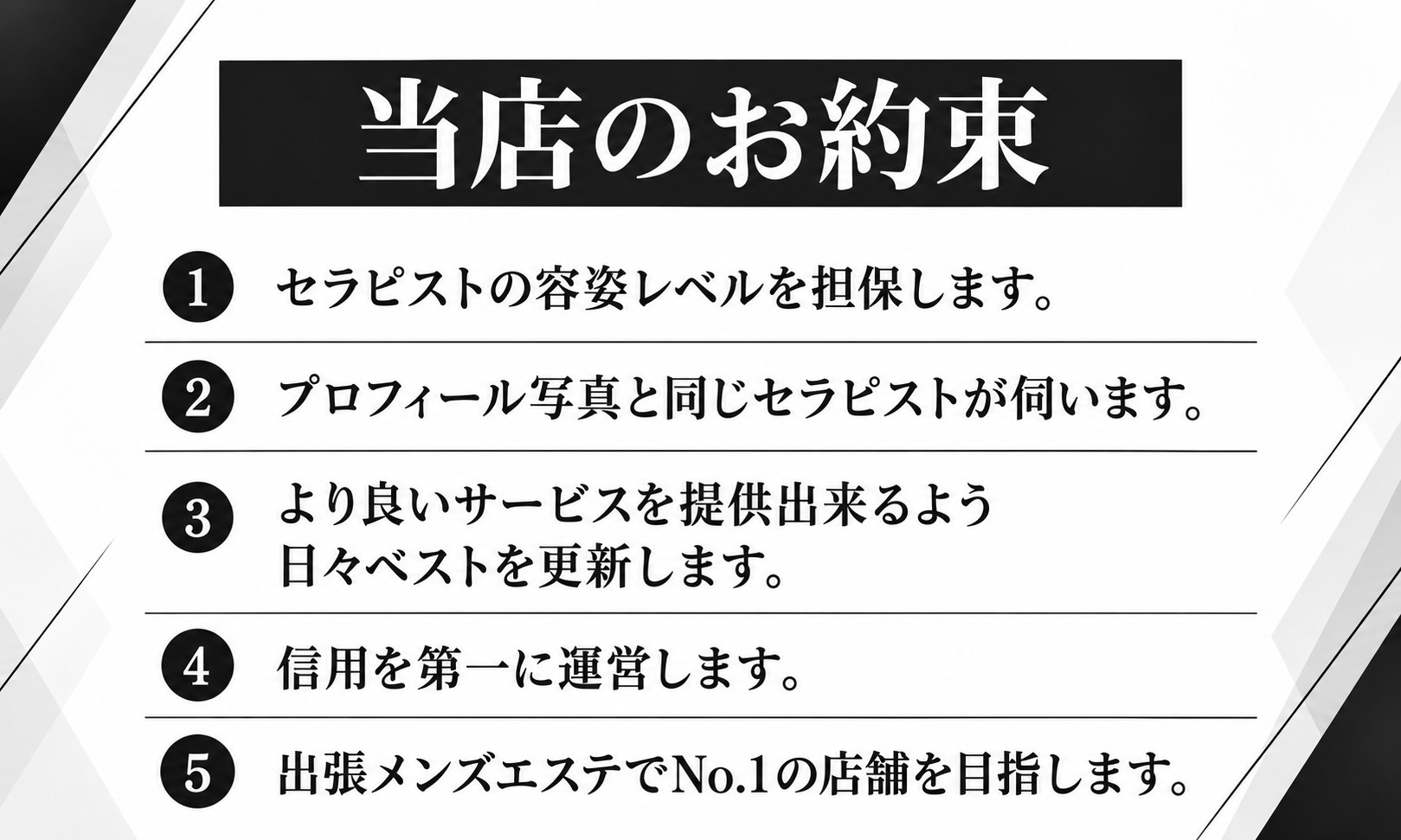 当店のお約束 TOPICS